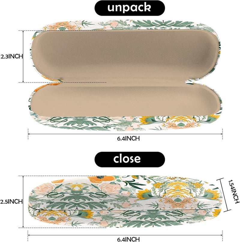 Cabreche Glasses Case Hard Shell Eyeglass Portable Glasses Eyeglasses Holder Box with Cleaning Cloth Women Girls Men Cute - Image 2